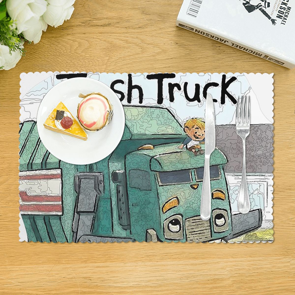 Home Decor Netflix - Alas Piring Anti Selip Kartun Truk