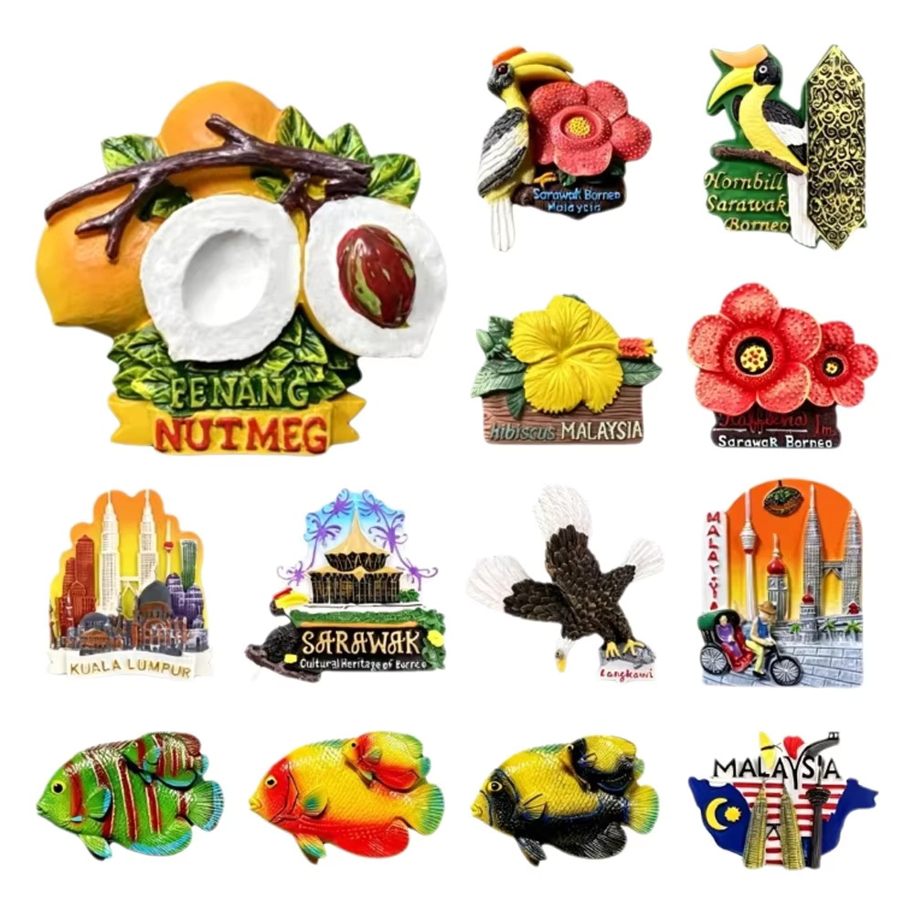 Home Decor Kuala Lumpur - Magnet Kulkas 3D Malaysia, Stiker Kulkas