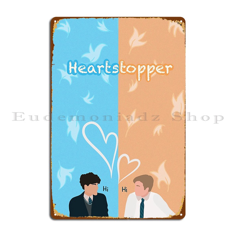 Home Decor Netflix - Heartstopper Netflix tanda logam, dekorasi dinding