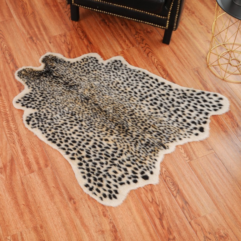 Cowhide Rug Faux - Karpet Motif Kulit Sapi Leopard, Karpet