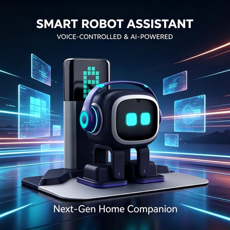 Home Decor Ai - Robot AI EMO Multi-Fungsi, Teman Emosional