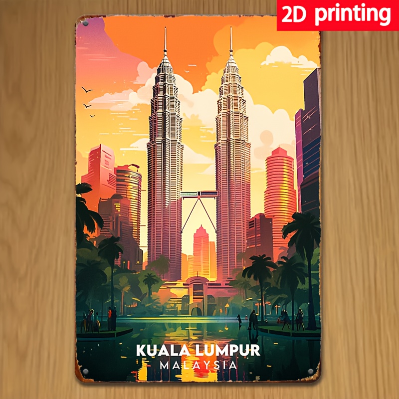 Home Decor Kuala Lumpur - Papan Logam Vintage Kuala Lumpur Malaysia