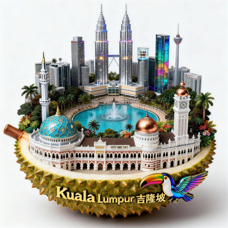 Home Decor Kuala Lumpur - Magnet Kulkas Malaysia Bahan Logam Menara