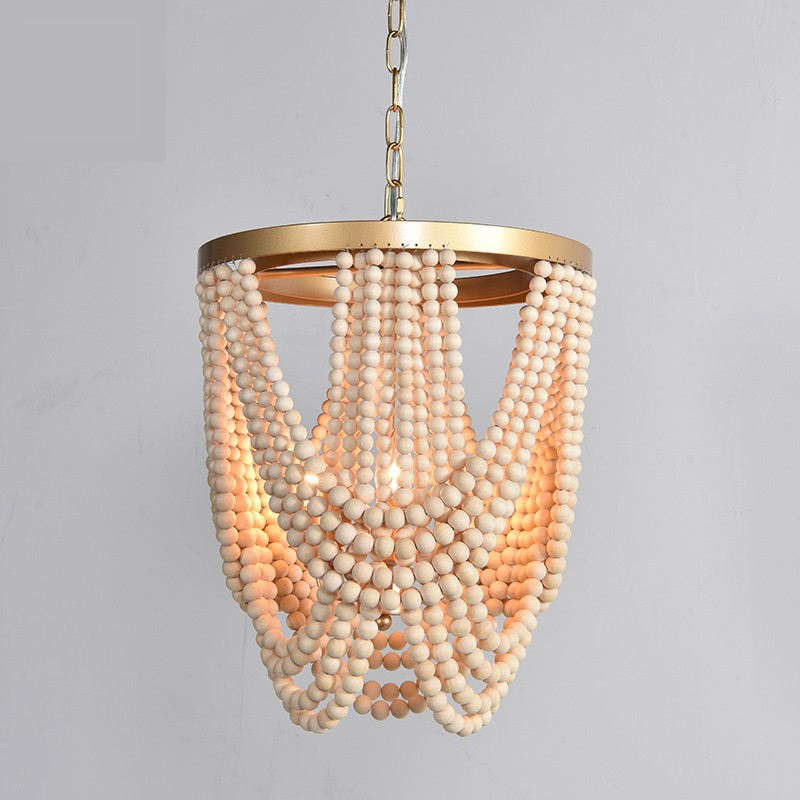 Home Decor Netflix - Lampu Gantung Manik-manik Kayu Amerika untuk