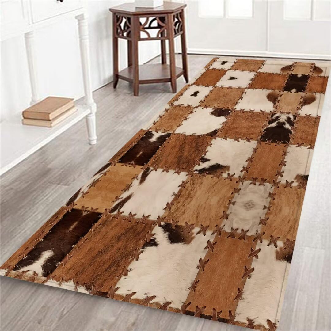 Cowhide Rug Faux - Keset Dapur Gambar Bulu Sapi Tambal