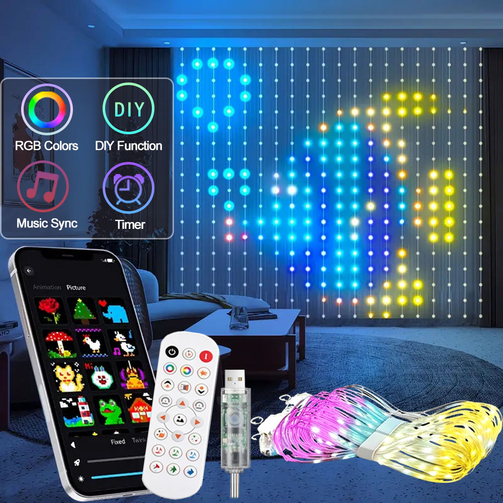 Home Decor App - Lampu Tirai LED Pintar dengan Kontrol