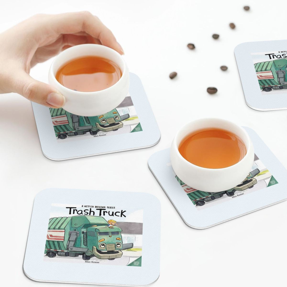 Home Decor Netflix - Trash Truck Cartoon Netflix Coasters Alas