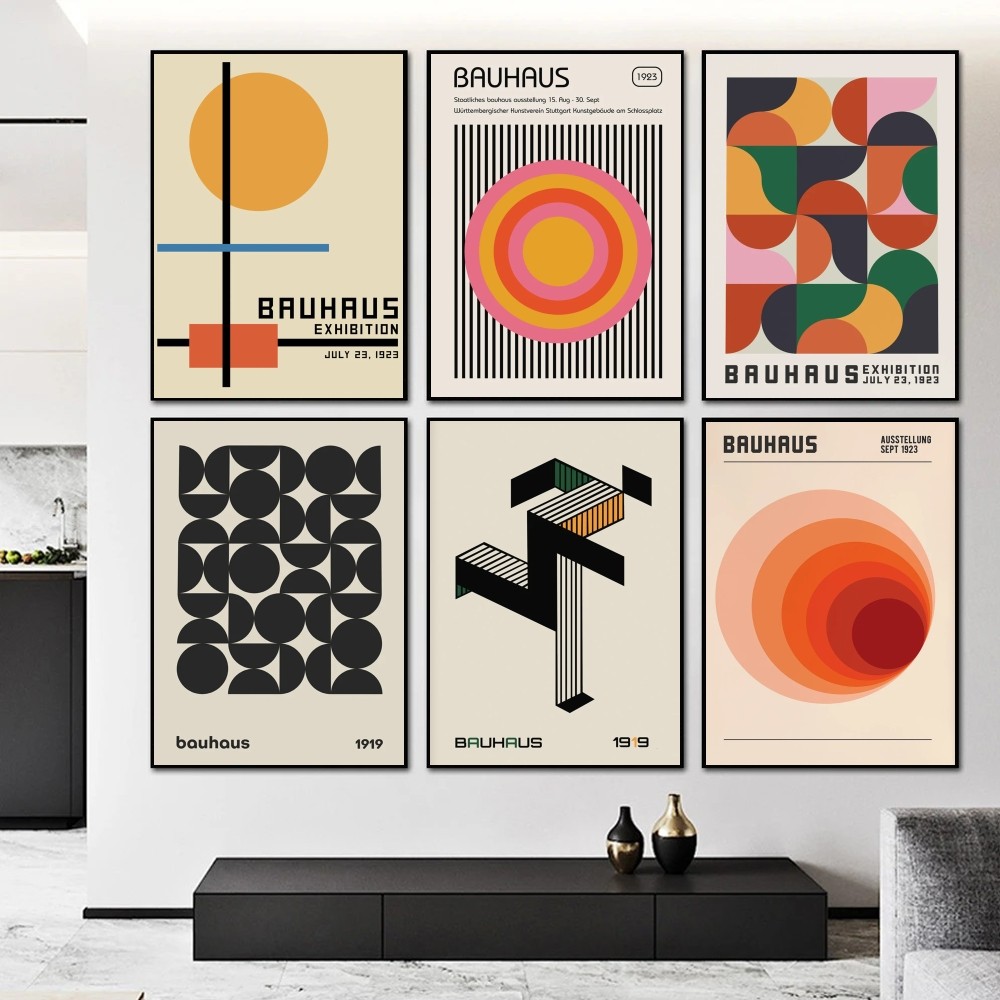 Home Decor Exhibition - (Lukisan Timah 2D) Poster Pameran Geometris