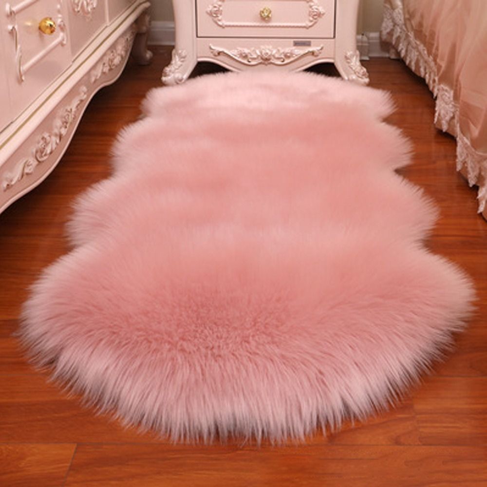 Cowhide Rug Faux - Karpet kulit domba buatan panjang untuk