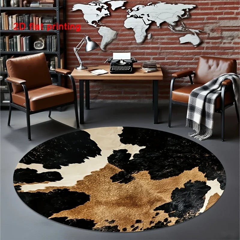 Cowhide Rug Faux - Karpet Bulat Berbahan Kulit Sintetis Bertema