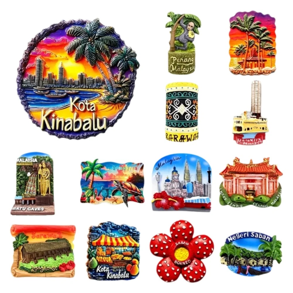 Home Decor Kuala Lumpur - Magnet Kulkas 3D Malaysia, Suvenir Perjalanan