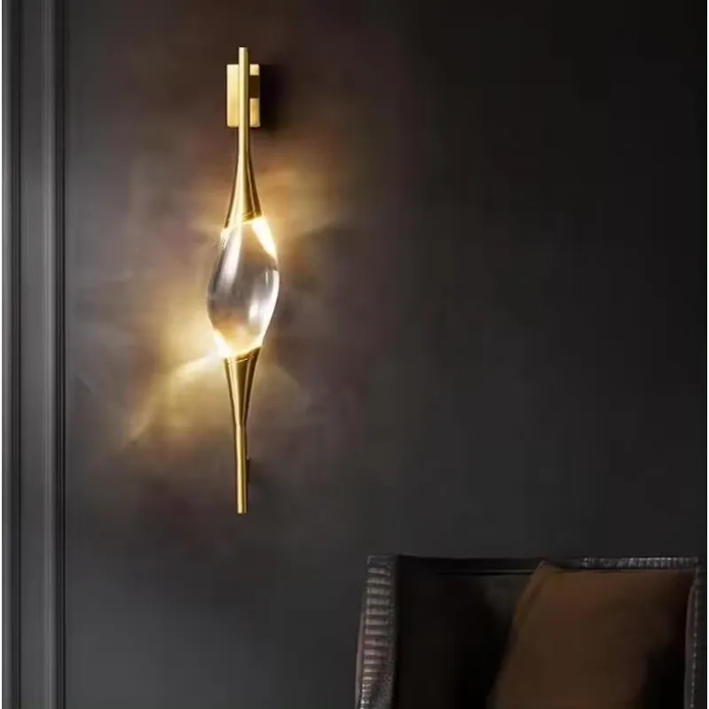 Lampu Dinding LED Kristal Emas - Home Decor Light ulasan dan harga
