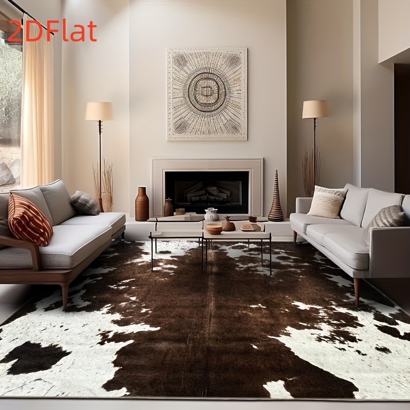 Karpet Flanel Cetak Kulit Sapi - Cowhide Rug Faux ulasan dan harga