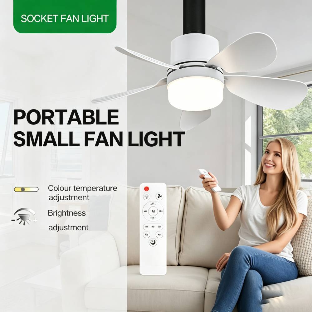 Lampu Kipas Soket dengan Remot - Home Decor Light ulasan dan harga