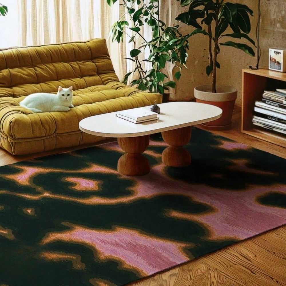 Karpet Area Motif Hewan Pink H - Cowhide Rug Faux ulasan dan harga