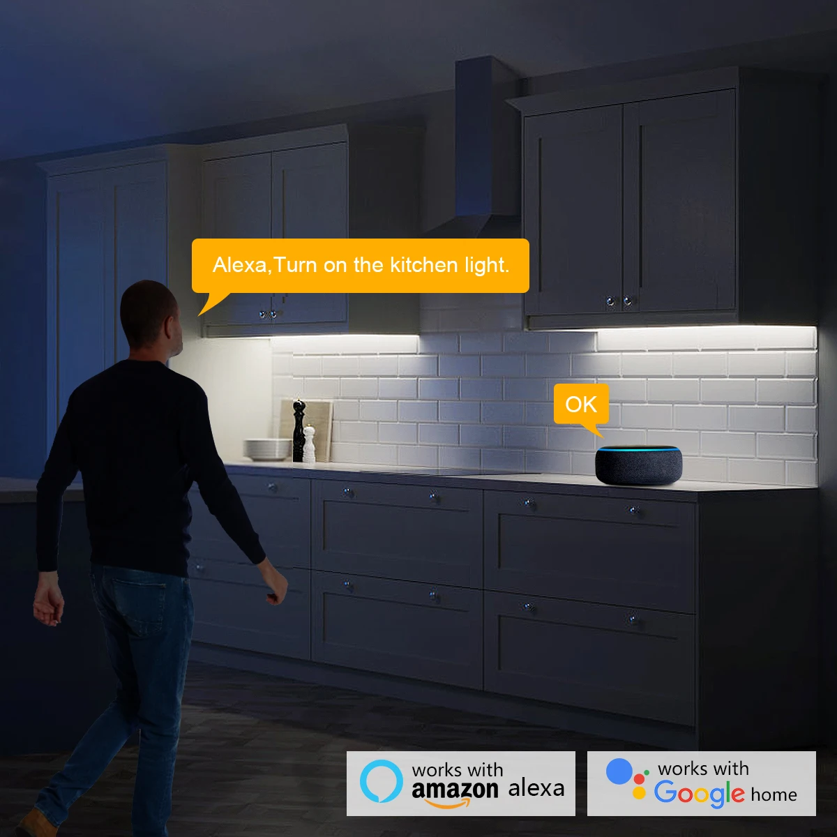 Lampu LED Kontrol Suara Zigbee - Home Decor App ulasan dan harga