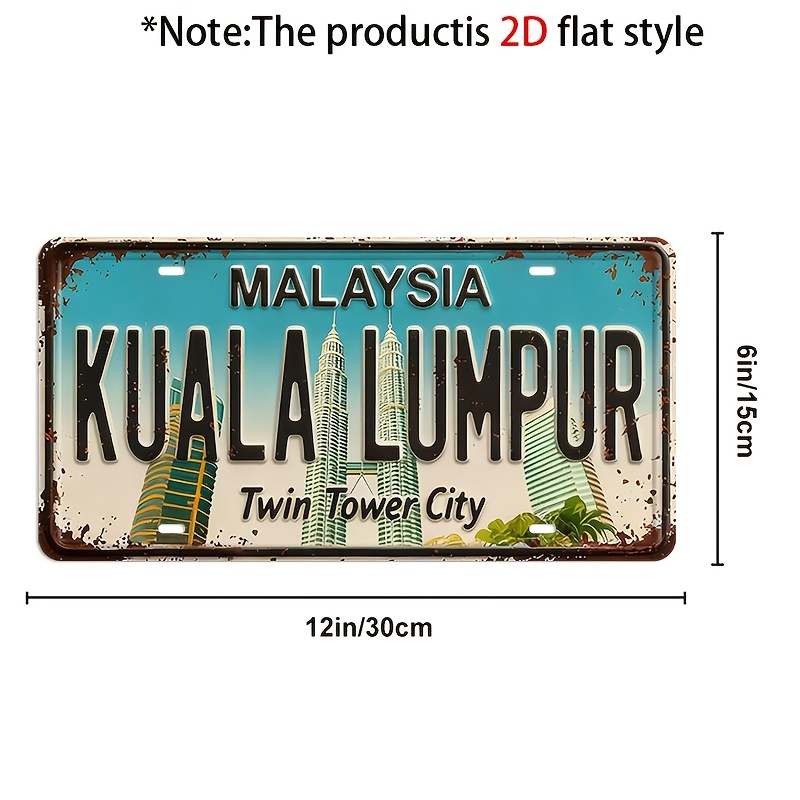 Plat Nomor Logam Vintage Kuala - Home Decor Kuala Lumpur ulasan dan harga