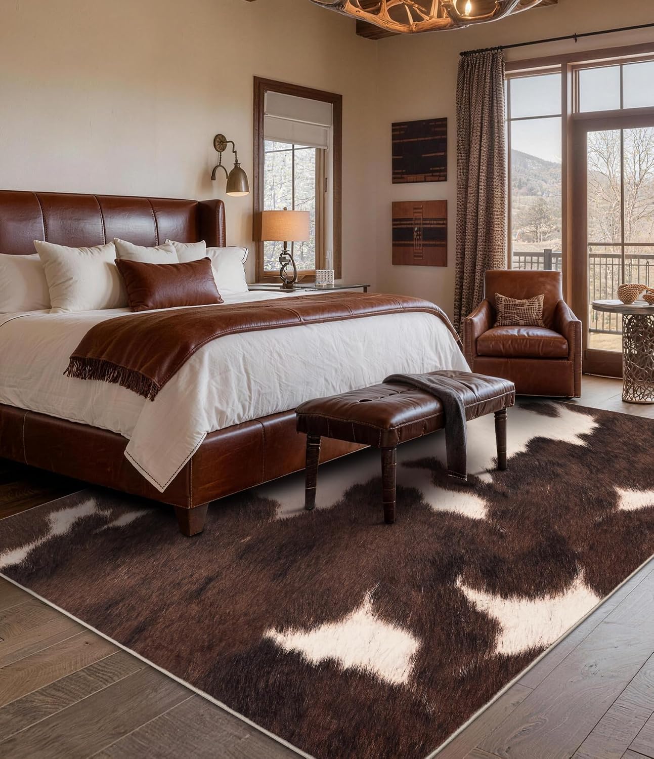 Karpet Bulu Sapi Palsu Warna C - Cowhide Rug Faux ulasan dan harga
