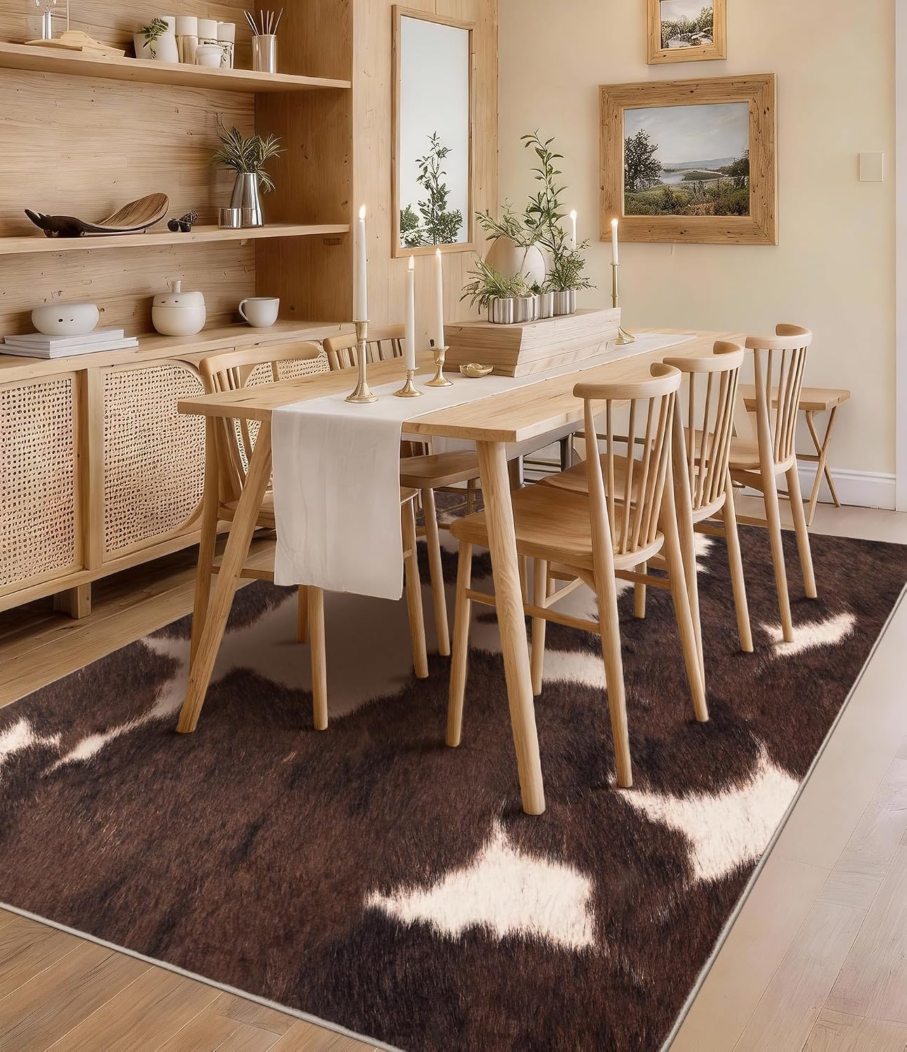 Karpet Bulu Sapi Palsu Warna C - Cowhide Rug Faux ulasan dan harga