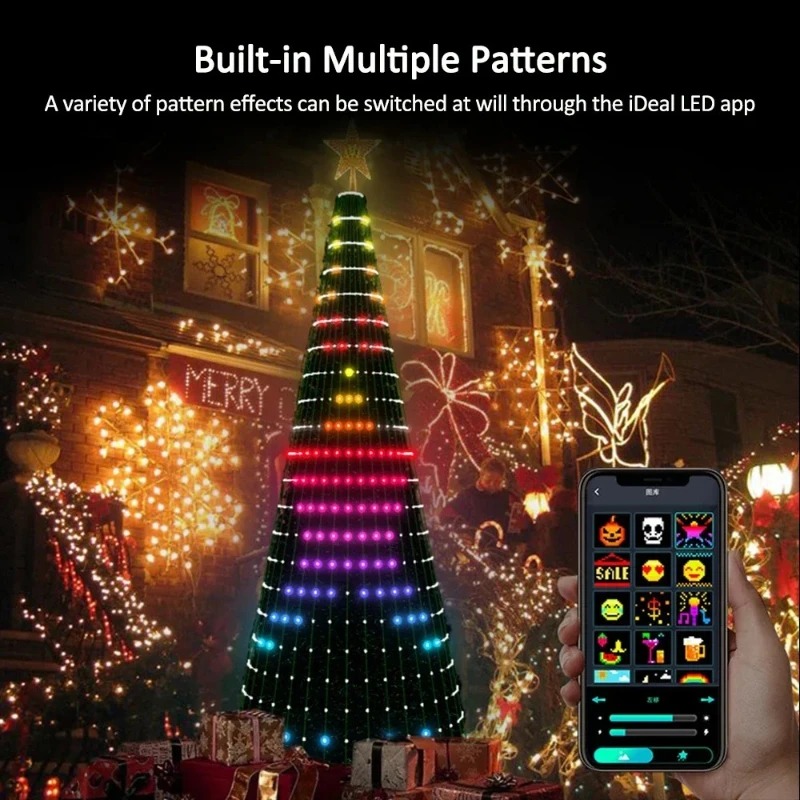 Lampu Pohon Bintang Natal RGB  - Home Decor Light ulasan dan harga