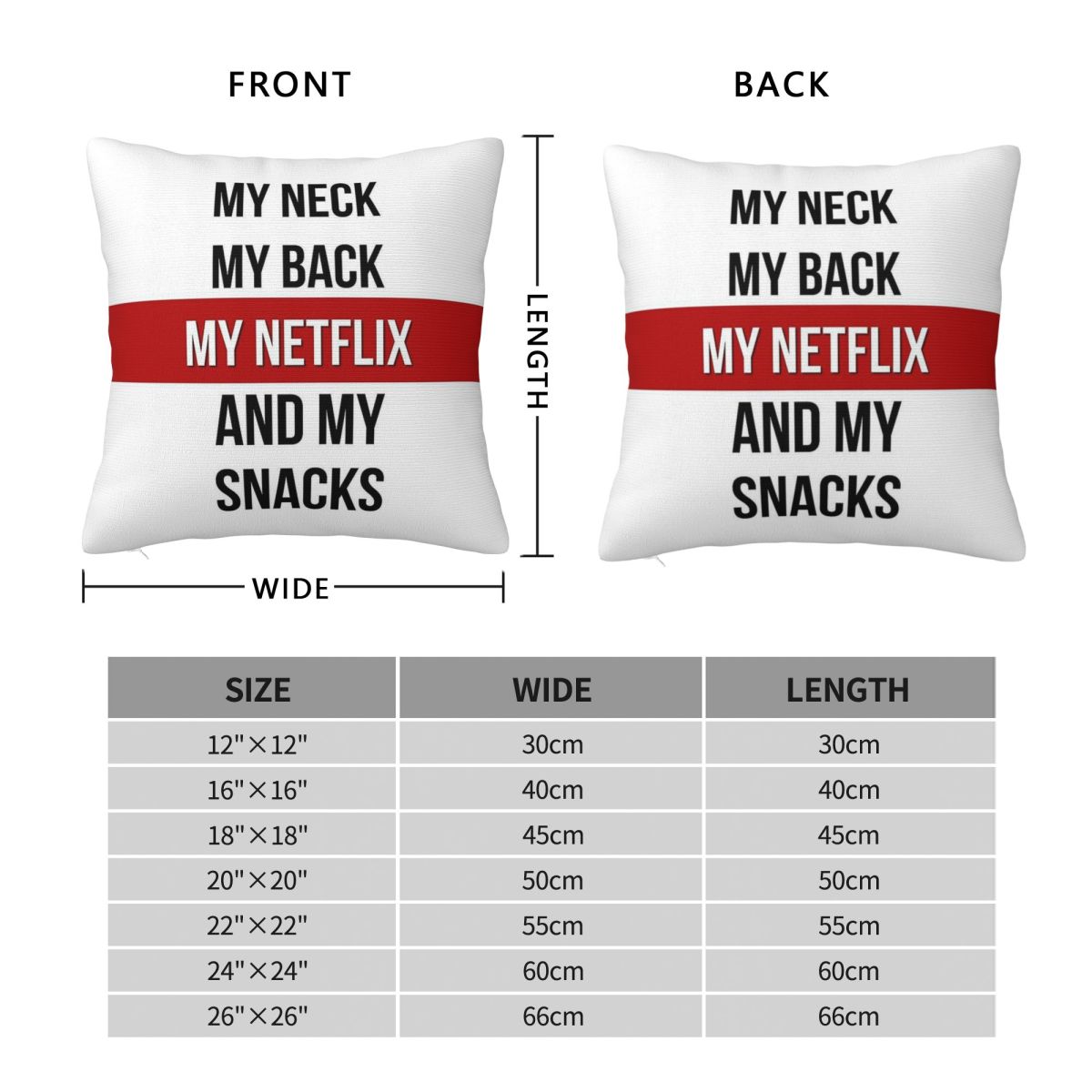 Sarung bantal persegi My Neck  - Home Decor Netflix ulasan dan harga