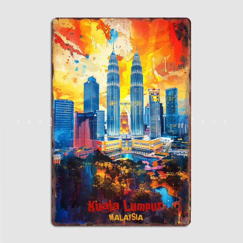 Poster Tempat Wisata Perjalana - Home Decor Kuala Lumpur ulasan dan harga