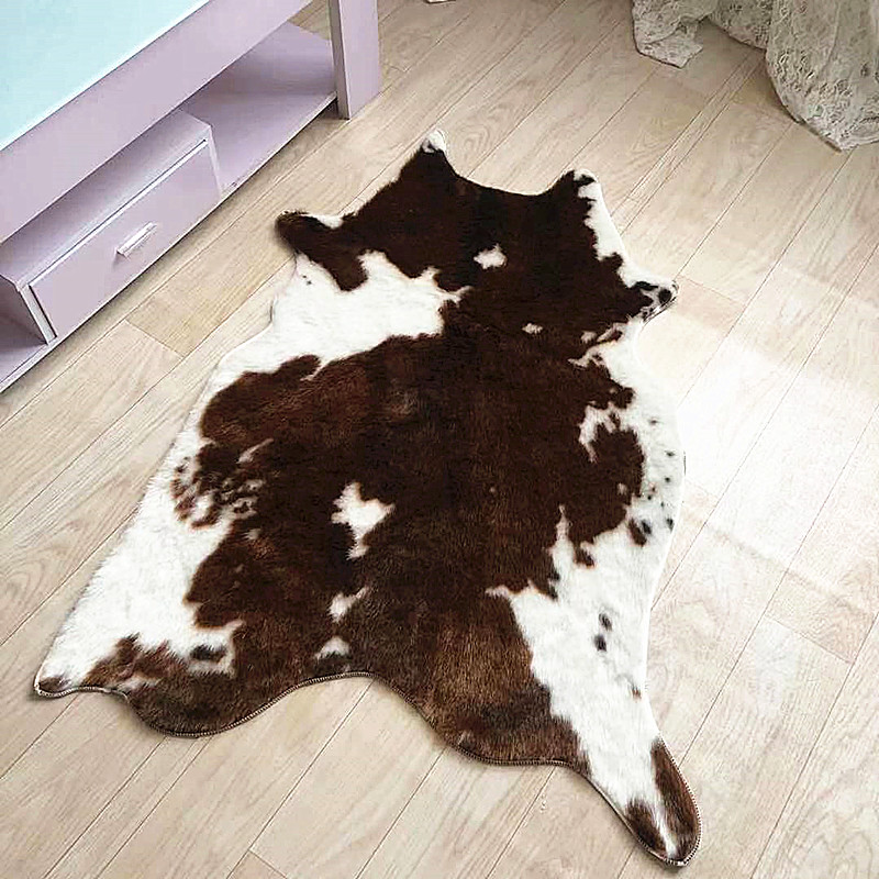Karpet motif macan tutul sapi, - Cowhide Rug Faux ulasan dan harga