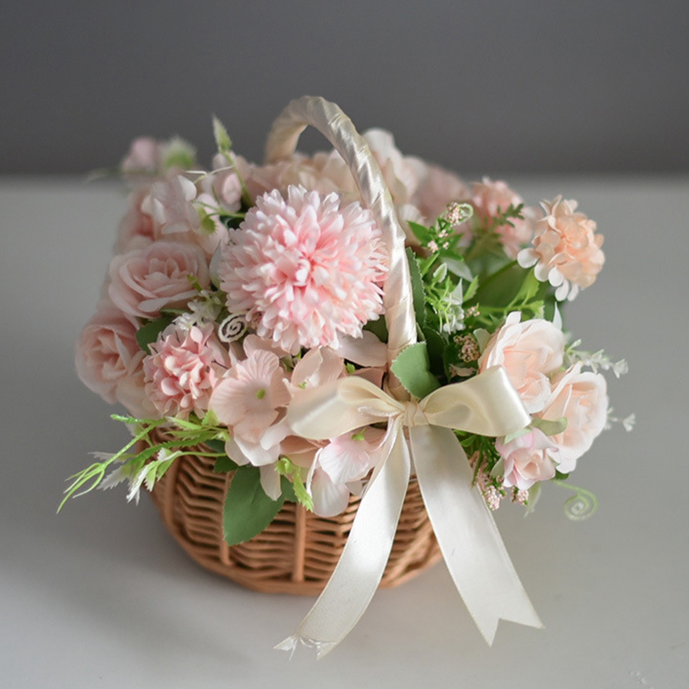Keranjang Bunga Anyaman Rotan, - Home Decor Garden ulasan dan harga