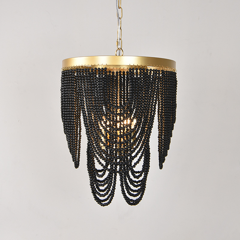Lampu Gantung Manik-manik Kayu - Home Decor Netflix ulasan dan harga