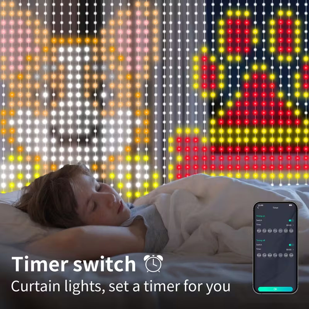 Lampu Tirai LED Pintar dengan  - Home Decor App ulasan dan harga