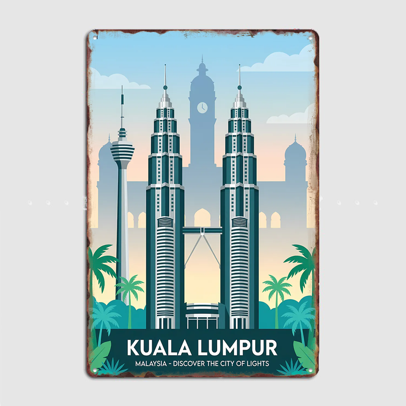 Poster Pemandangan Kota Kuala  - Home Decor Kuala Lumpur ulasan dan harga