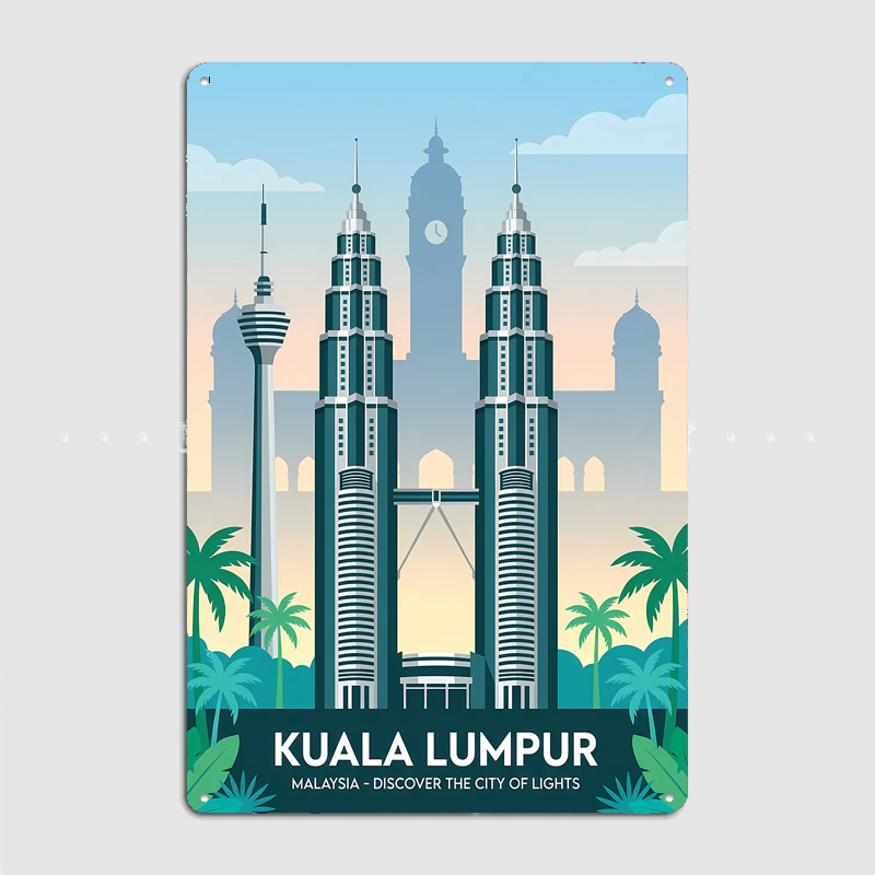 Poster Pemandangan Kota Kuala  - Home Decor Kuala Lumpur ulasan dan harga