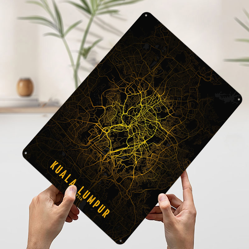 Poster Cetak Peta Kota Emas Ku - Home Decor Kuala Lumpur ulasan dan harga