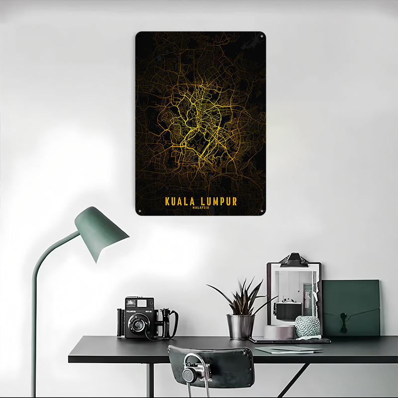 Poster Cetak Peta Kota Emas Ku - Home Decor Kuala Lumpur ulasan dan harga