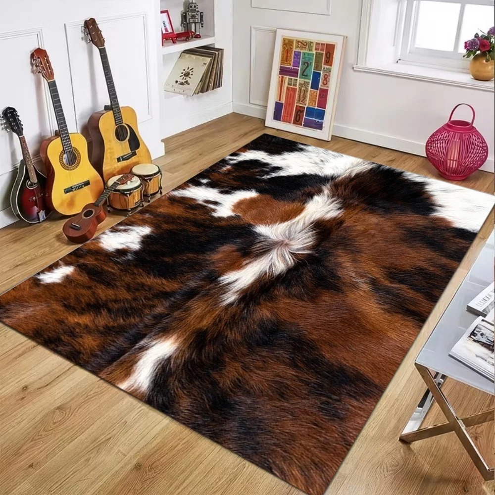Karpet Lantai Motif Kulit Sapi - Cowhide Rug Faux ulasan dan harga