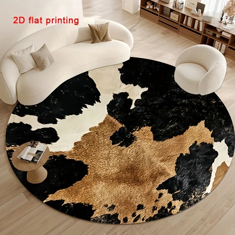 Karpet Bulat Berbahan Kulit Si - Cowhide Rug Faux ulasan dan harga