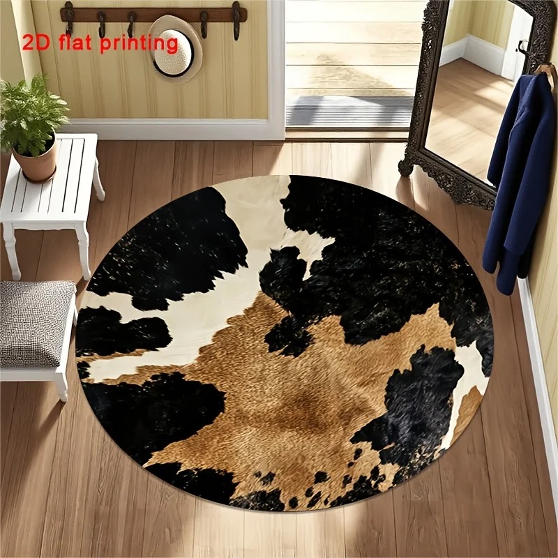 Karpet Bulat Berbahan Kulit Si - Cowhide Rug Faux ulasan dan harga
