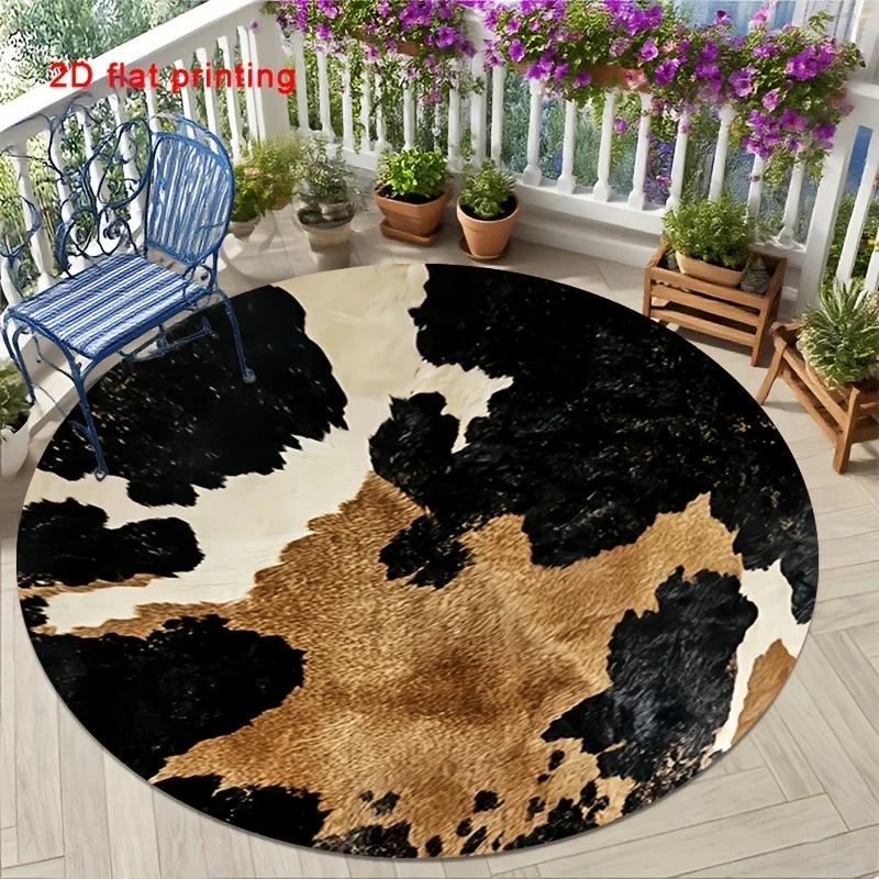Karpet Bulat Berbahan Kulit Si - Cowhide Rug Faux ulasan dan harga