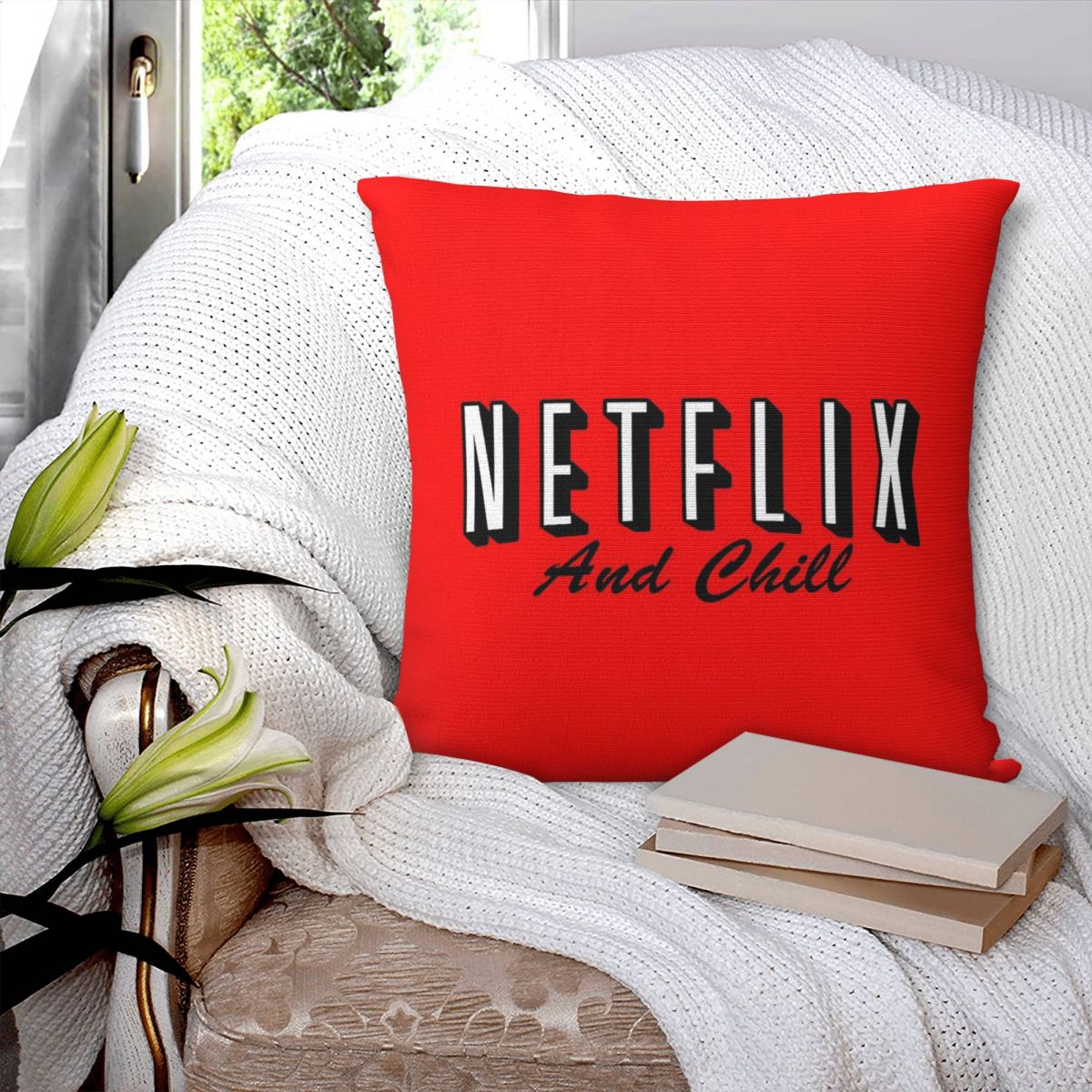 Netflix And Chill Sarung Banta - Home Decor Netflix ulasan dan harga