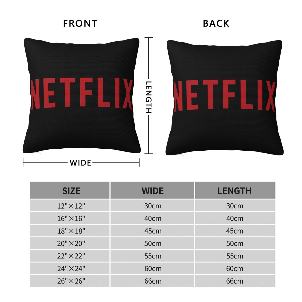 Sarung Bantal Persegi Logo Net - Home Decor Netflix ulasan dan harga